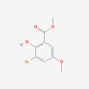 molecular formula C9H9BrO4 B8721852 Benzoic acid, 3-bromo-2-hydroxy-5-methoxy-, methyl ester CAS No. 153355-46-5