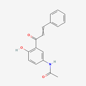 molecular formula C17H15NO3 B8721901 N-(4-Hydroxy-3-(1-oxo-3-phenylallyl)phenyl)acetamide CAS No. 24449-58-9
