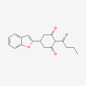 5-(1-Benzofuran-2-yl)-2-butanoylcyclohexane-1,3-dione