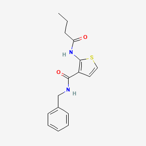 molecular formula C16H18N2O2S B8722010 N-benzyl-2-butyramidothiophene-3-carboxamide CAS No. 545379-53-1