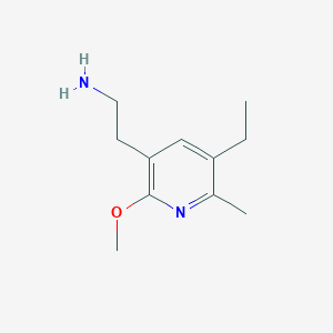 molecular formula C11H18N2O B8722014 3-Pyridineethanamine,5-ethyl-2-methoxy-6-methyl- 
