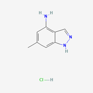 molecular formula C8H10ClN3 B8722044 6-Methyl-1H-indazol-4-amine hydrochloride 