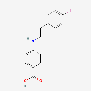 molecular formula C15H14FNO2 B8722056 4-{[2-(4-Fluorophenyl)ethyl]amino}benzoic acid CAS No. 61440-42-4