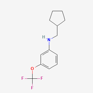 molecular formula C13H16F3NO B8722143 N-(Cyclopentylmethyl)-3-(trifluoromethoxy)aniline CAS No. 919800-01-4