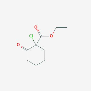 molecular formula C9H13ClO3 B8722177 Cyclohexanecarboxylic acid, 1-chloro-2-oxo-, ethyl ester CAS No. 59736-20-8