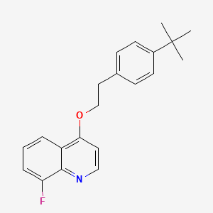 4-(2-(4-(1,1-Dimethylethyl)phenyl)ethoxy)-8-fluoroquinoline