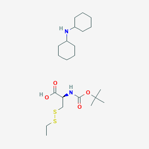 molecular formula C22H42N2O4S2 B8722484 dicyclohexylamine (R)-2-((tert-butoxycarbonyl)amino)-3-(ethyldisulfanyl)propanoate 