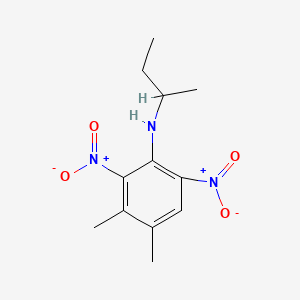 molecular formula C12H17N3O4 B8722523 N-sec-Butyl-3,4-dimethyl-2,6-dinitroaniline CAS No. 40318-45-4