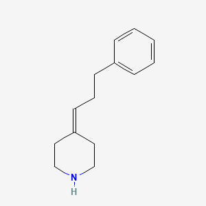molecular formula C14H19N B8722623 4-(3-phenylpropylidene)Piperidine- 