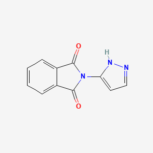 molecular formula C11H7N3O2 B8722660 2-(1H-Pyrazol-3-yl)-1H-isoindole-1,3(2H)-dione CAS No. 72159-22-9