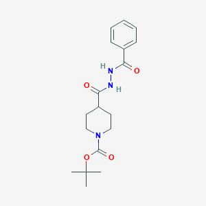 molecular formula C18H25N3O4 B8722760 tert-butyl 4-(benzamidocarbamoyl)piperidine-1-carboxylate 