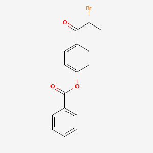molecular formula C16H13BrO3 B8722761 4-(2-Bromopropanoyl)phenyl benzoate CAS No. 35282-40-7