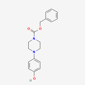 molecular formula C18H20N2O3 B8722833 Benzyl 4-(4-hydroxyphenyl)piperazine-1-carboxylate 
