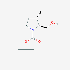 molecular formula C11H21NO3 B8722957 tert-butyl (2S,3S)-2-(hydroxymethyl)-3-methyl-pyrrolidine-1-carboxylate 