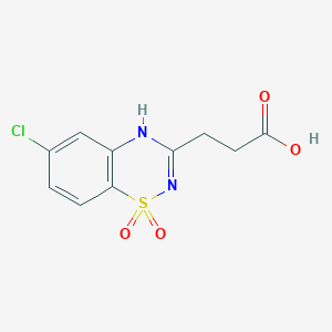 2H-1,2,4-Benzothiadiazine-3-propanoic acid, 6-chloro-, 1,1-dioxide