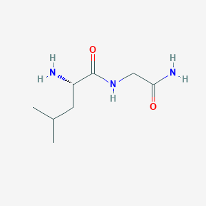 molecular formula C8H17N3O2 B8723007 Glycinamide, L-leucyl- CAS No. 39705-58-3