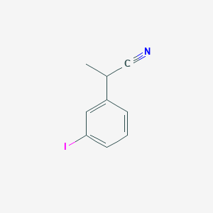 molecular formula C9H8IN B8723014 2-(3-Iodophenyl)propanenitrile 