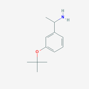 molecular formula C12H19NO B8723182 Benzenemethanamine, 3-(1,1-dimethylethoxy)-alpha-methyl-, (alphaR)- CAS No. 917911-61-6
