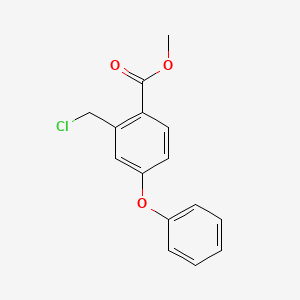 molecular formula C15H13ClO3 B8723630 Methyl 2-(chloromethyl)-4-phenoxybenzoate 