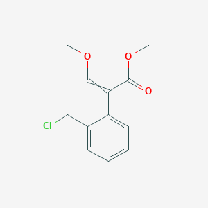 molecular formula C12H13ClO3 B8723656 methyl 2-[2-(chloromethyl)phenyl]-3-methoxyprop-2-enoate CAS No. 117428-95-2