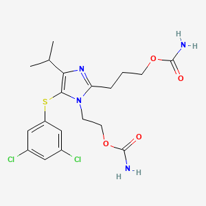 1H-Imidazole-2-propanol, 1-(2-((aminocarbonyl)oxy)ethyl)-5-((3,5-dichlorophenyl)thio)-4-(1-methylethyl)-, carbamate (ester)