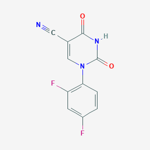 molecular formula C11H5F2N3O2 B8723771 5-Cyano-1-(2,4-difluorophenyl)uracil 
