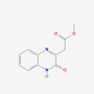 molecular formula C11H10N2O3 B8723785 methyl 2-(3-oxo-4H-quinoxalin-2-yl)acetate CAS No. 14003-35-1