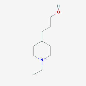 molecular formula C10H21NO B8723811 3-(1-Ethyl-4-piperidinyl)-1-propanol 