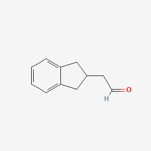 molecular formula C11H12O B8723827 2-(2,3-dihydro-1H-inden-2-yl)acetaldehyde 