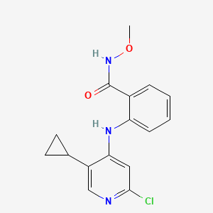 molecular formula C16H16ClN3O2 B8723842 2-(2-Chloro-5-cyclopropyl-pyridin-4-ylamino)-N-methoxy-benzamide 