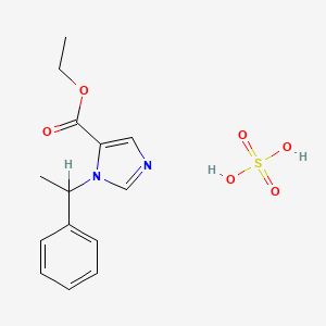 molecular formula C14H18N2O6S B8723921 Ethyl 1-(1-phenylethyl)-1H-imidazole-5-carboxylate sulfate CAS No. 51919-80-3