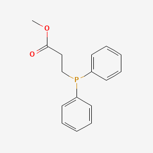molecular formula C16H17O2P B8723933 methyl 3-diphenylphosphanylpropanoate CAS No. 76734-29-7