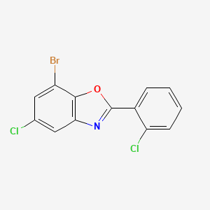7-Bromo-5-chloro-2-(2-chlorophenyl)-1,3-benzoxazole