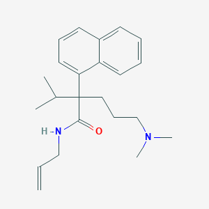 molecular formula C23H32N2O B087241 N-Allyl-alpha-(3-(dimethylamino)propyl)-alpha-isopropyl-1-naphthaleneacetamide CAS No. 14722-18-0