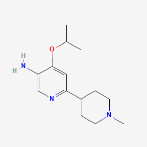 molecular formula C14H23N3O B8724157 4-ISOPROPOXY-6-(1-METHYLPIPERIDIN-4-YL)PYRIDIN-3-AMINE 