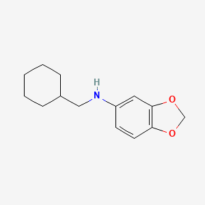 molecular formula C14H19NO2 B8724218 N-(Cyclohexylmethyl)-2H-1,3-benzodioxol-5-amine CAS No. 919800-42-3