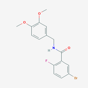 5-bromo-N-[(3,4-dimethoxyphenyl)methyl]-2-fluorobenzamide