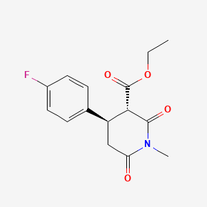 trans-3-Ethoxycarbonyl-4-(4'-fluorophenyl)-1-methylpiperidine-2,6-dione