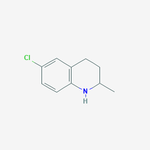 molecular formula C10H12ClN B8724370 6-Chloro-2-methyl-1,2,3,4-tetrahydroquinoline 