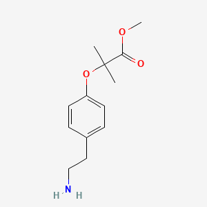 molecular formula C13H19NO3 B8724397 Methyl 2-[4-(2-aminoethyl)phenoxy]-2-methylpropanoate CAS No. 190182-03-7