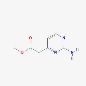 molecular formula C7H9N3O2 B8724520 Methyl 2-(2-aminopyrimidin-4-yl)acetate CAS No. 33965-19-4