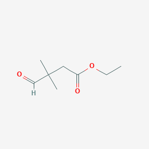 molecular formula C8H14O3 B8724564 Ethyl 3,3-dimethyl-4-oxobutanoate 