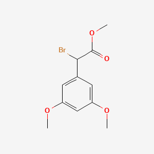 molecular formula C11H13BrO4 B8724568 Methyl 2-(3,5-dimethoxyphenyl)-2-bromoacetate 