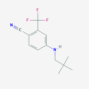 4-[(2,2-Dimethylpropyl)amino]-2-(trifluoromethyl)benzonitrile