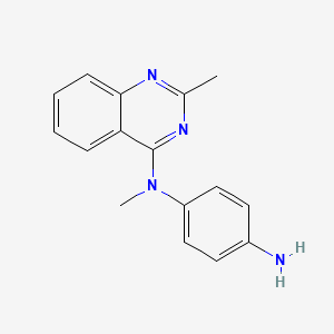 molecular formula C16H16N4 B8724597 N1-METHYL-N1-(2-METHYLQUINAZOLIN-4-YL)BENZENE-1,4-DIAMINE CAS No. 827031-35-6