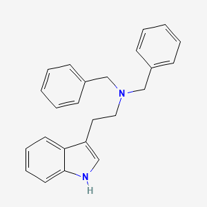 molecular formula C24H24N2 B8724630 1H-Indole-3-ethanamine, N,N-bis(phenylmethyl)- CAS No. 15741-80-7