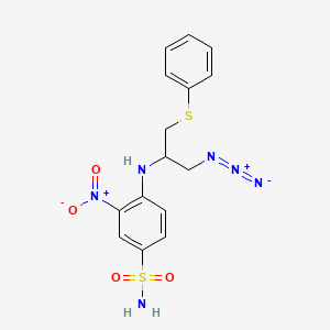 4-{[1-Azido-3-(phenylsulfanyl)-2-propanyl]amino}-3-nitrobenzenesulfonamide