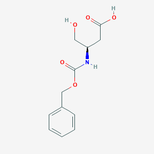 molecular formula C12H15NO5 B8724661 (R)-3-(((benzyloxy)carbonyl)amino)-4-hydroxybutanoic acid 