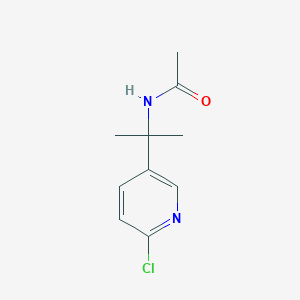 molecular formula C10H13ClN2O B8724675 N-(2-(6-chloropyridin-3-yl)propan-2-yl)acetamide 