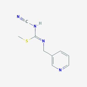 molecular formula C9H10N4S B8724731 methyl N-cyano-N'-(pyridin-3-ylmethyl)carbamimidothioate 